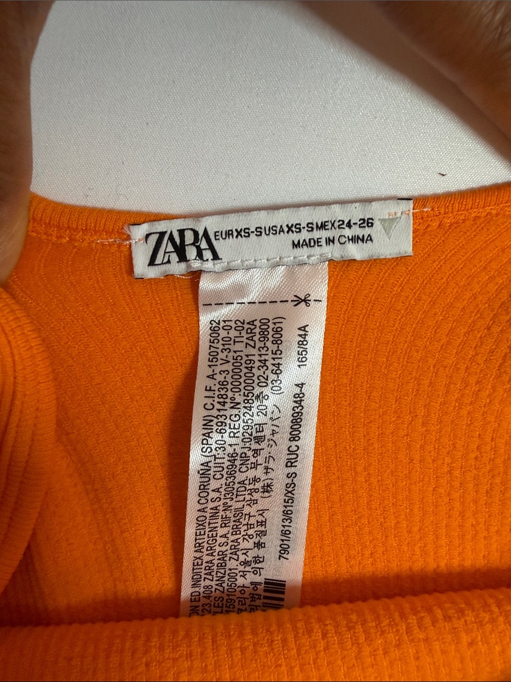 Zara Orange Ribbed One-Piece - Picture 3 of 5
